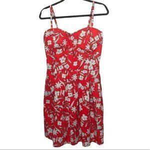 Cameo Rose Red Floral Mini Dress NWT Size US 14